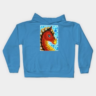 Red Water Dragon Kids Hoodie